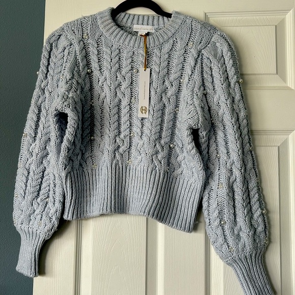 House of Harlow 1960 Sweaters - NWT House of Harlow 1969 pearl cable knit sweater